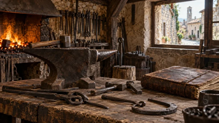 Antica bottega di fabbro legata ai cognomi italiani del ferro / Historic blacksmith workshop connected with Italian surnames of iron work